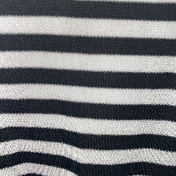 MaxMara Basic Tank Top Blouse Camisole Womens Medium Black White Stripe - Picture 2 of 7
